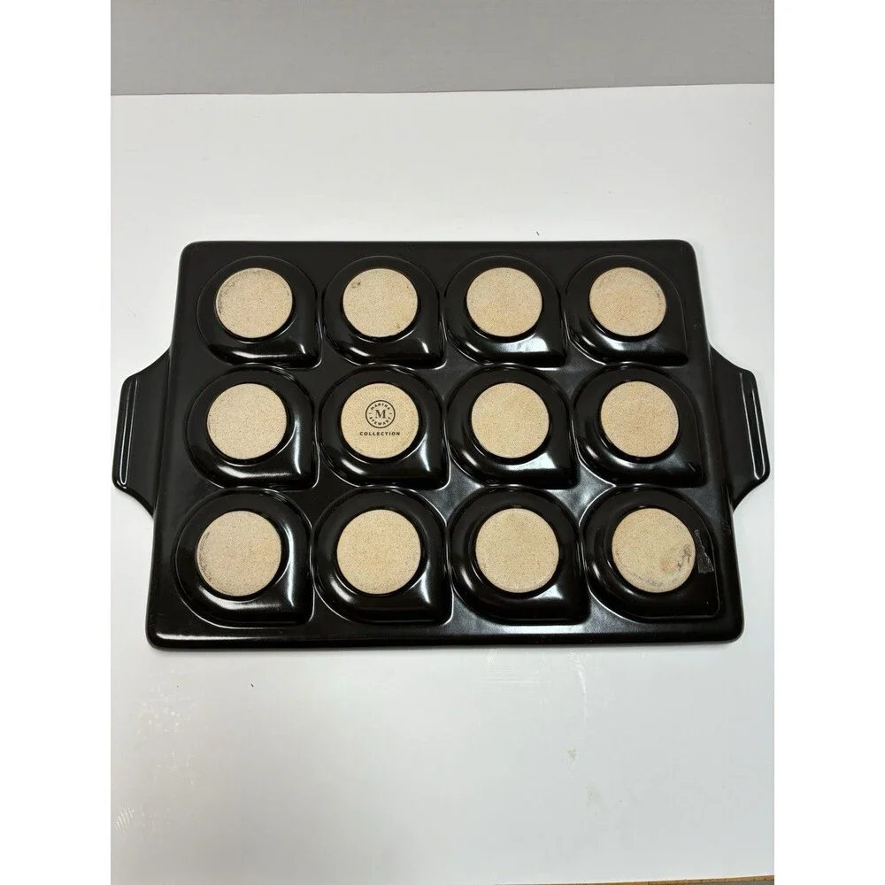2 Martha Stewart Collection Ceramic Seafood Rack Grill Grids Tray Cookware